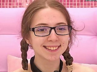 Cute Nerd Is Ready To Tease And Touch Her Self On A Webcam With Toys