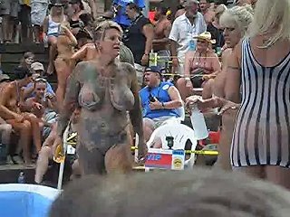 Hot Girls Outdoor Oil Wrestling And Stuff At Ponderosa